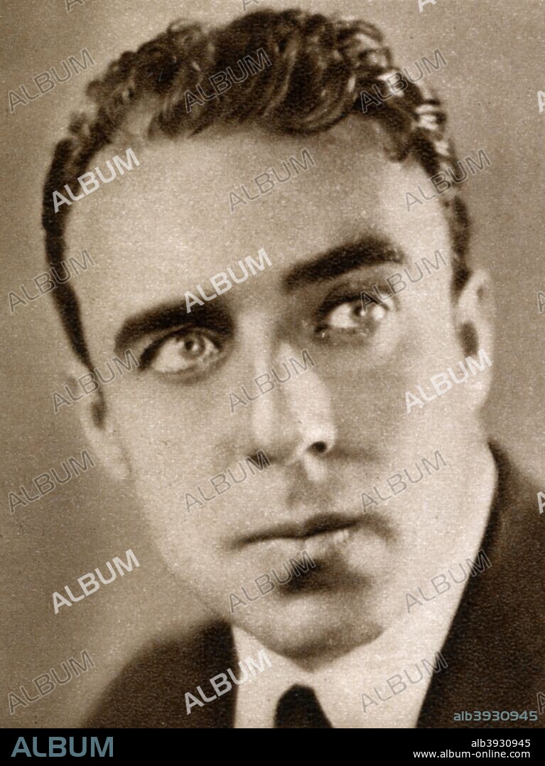 Raoul Walsh,  American film director, 1933. Walsh's (1887-1980) directorial career began in 1914 and spanned 52 years. Amongst his films is 'The Big Trail' (1930) which starred the then unknown John Wayne. Walsh directed some of Hollywood's greatest actors, including Errol Flynn, Humphrey Bogart and James Cagney.