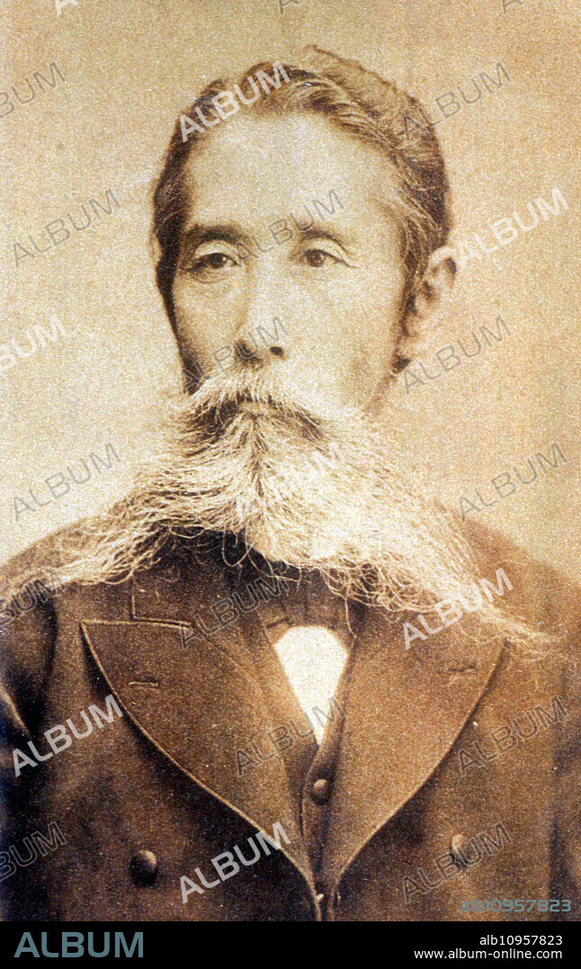 Count Itagaki Taisuke (21 May 1837 - 16 July 1919) was a Japanese soldier, politician and leader of the Freedom and People's Rights Movement (Jiyu Minken Undo), which evolved into Japan's first political party. His image is on Japan's 1953 100-yen banknote.