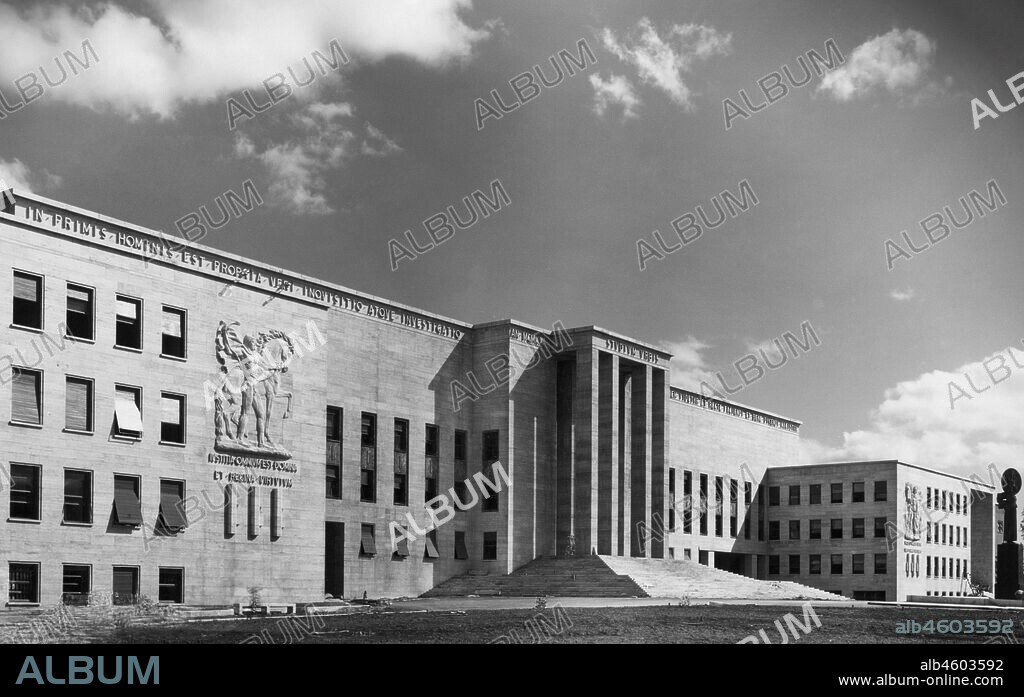 Italy. Rome. entrance to the university city of la sapienza. architect Marcello Piacentini. 1930.