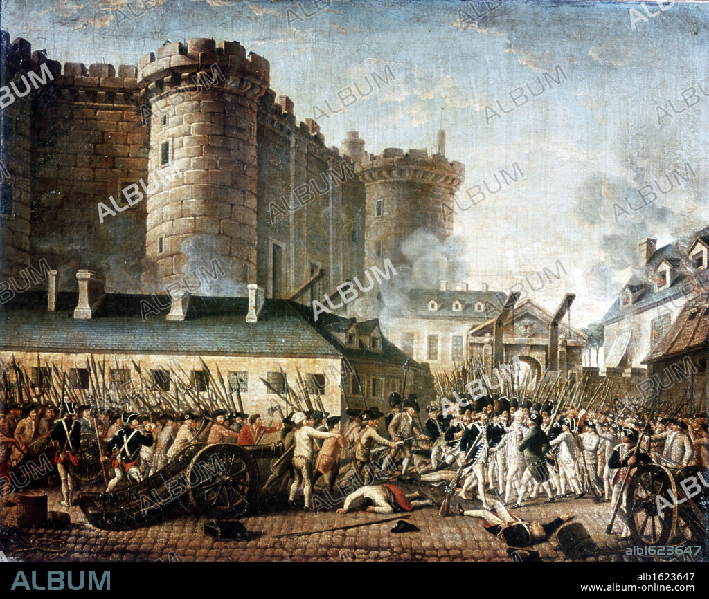 FRANÇOIS LÉONARD DUPONT. Storming of the Bastille, DuPont, by Francois Leonard 1756-1821.