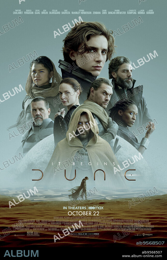 Poster of DUNE: PART ONE, 2021, directed by DENIS VILLENEUVE. Copyright Legendary Entertainment / Warner Bros.
