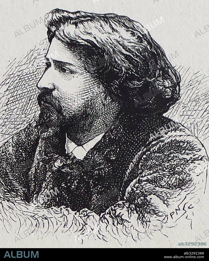 Alphonse Daudet (1840-1897). French poet, novelist, playwright and writer of short stories. 1862.
