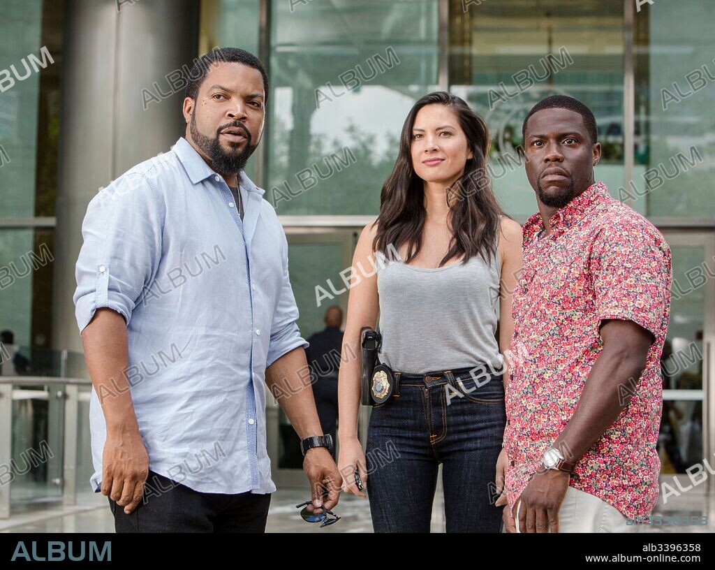 ICE CUBE, KEVIN HART and OLIVIA MUNN in RIDE ALONG 2, 2016, directed by TIM STORY. Copyright CUBE VISION/UNIVERSAL PICTURES/WILL PACKER PRODUCTIONS.