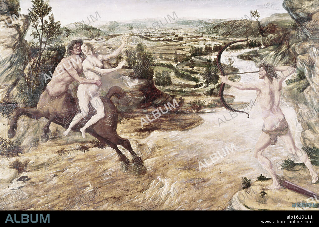PALLOULO. Abduction of Deianira by Pollaiuolo, 15th century.