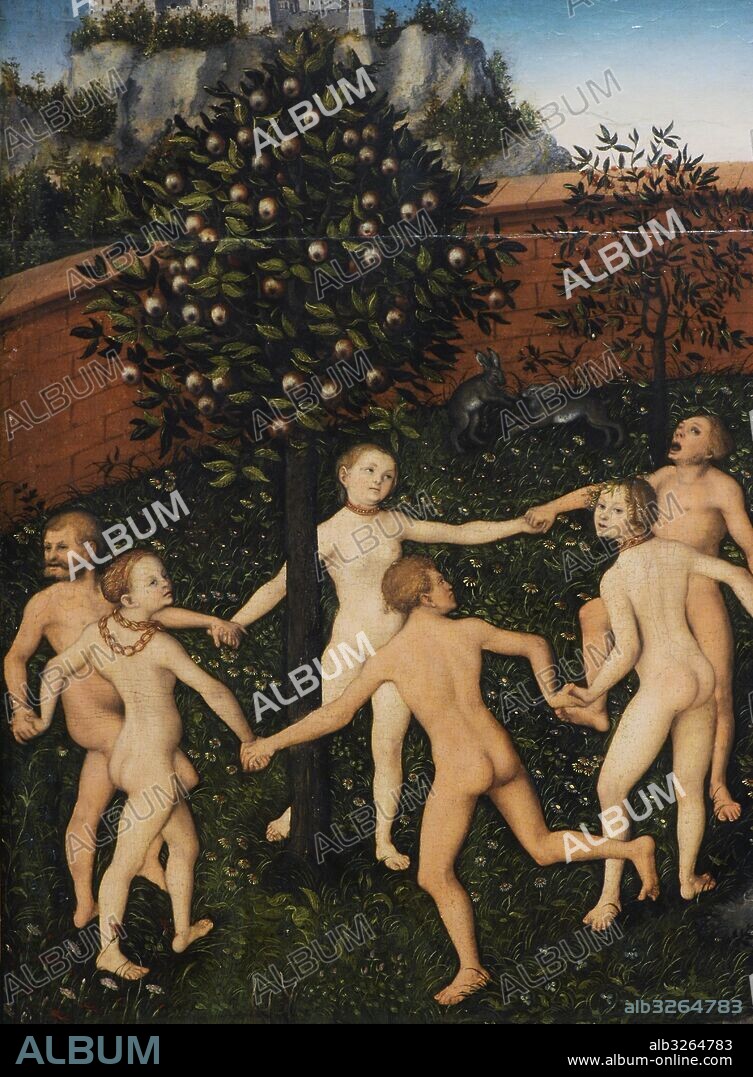 Lucas Cranach El Viejo (1472-1553). Pintor y grabador alemán. La Edad de Oro, h. 1530. Detalle. Galería Nacional. Museo Nacional de Arte, Arquitectura y Diseño. Oslo. Noruega.
