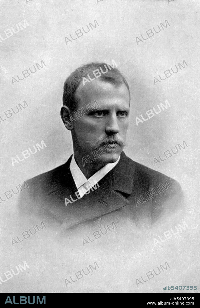 Fridtjof Wedel-Jarlsberg Nansen (October 10,1861 - May 13, 1930) was a Norwegian explorer, scientist, diplomat, and humanitarian. He made many scientific cruises and contributed to the development of modern oceanographic equipment. He won international fame after reaching a record northern latitude of 86°14' during his North Pole expedition of 1893-96. His techniques of polar travel and his innovations in equipment and clothing influenced a generation of Arctic and Antarctic expeditions. No photographer credited, undated (cropped and cleaned).