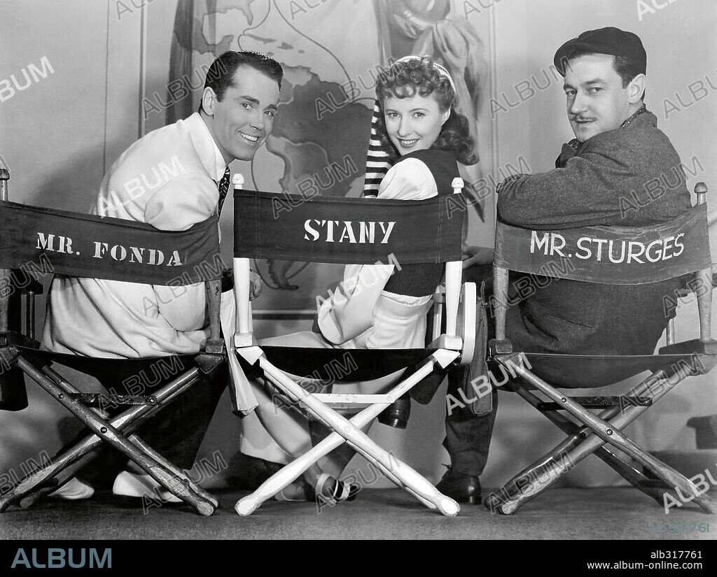 BARBARA STANWYCK, HENRY FONDA y PRESTON STURGES en LAS TRES NOCHES DE EVA, 1941 (THE LADY EVE), dirigida por PRESTON STURGES. Copyright PARAMOUNT PICTURES.
