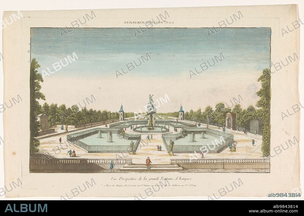 View of the fountain in a garden in Aranjuez, 1735-1805.