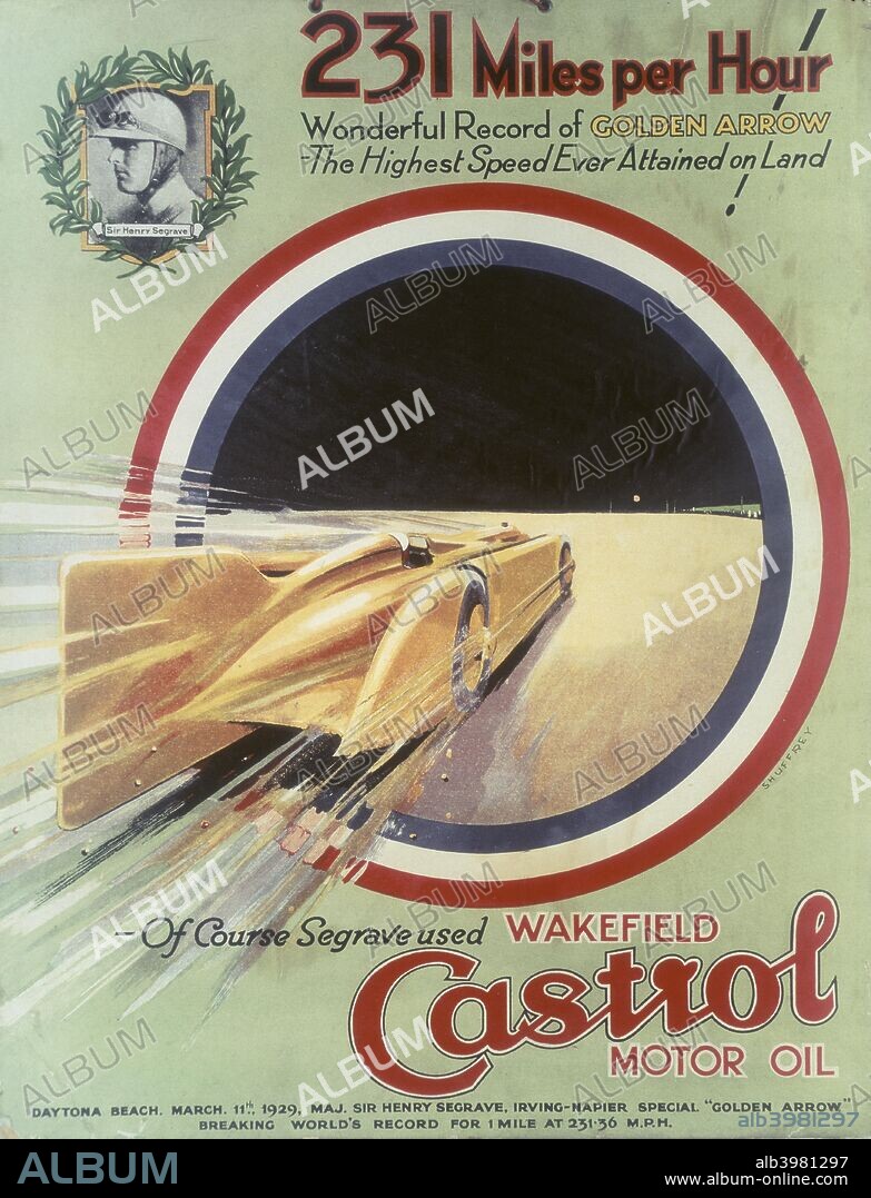 Poster advertising Castrol motor oil.