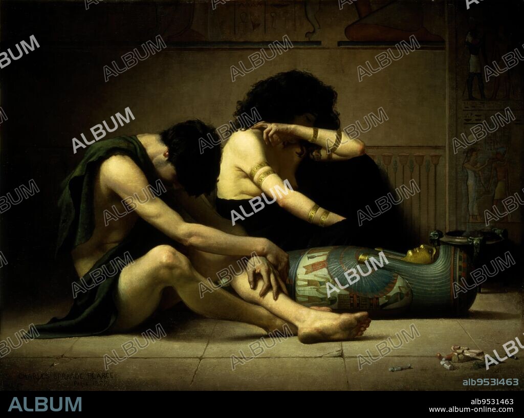 CHARLES SPRAGUE PEARCE. Lamentations over the Death of the First-Born of Egypt. Date: 1877. oil on canvas.