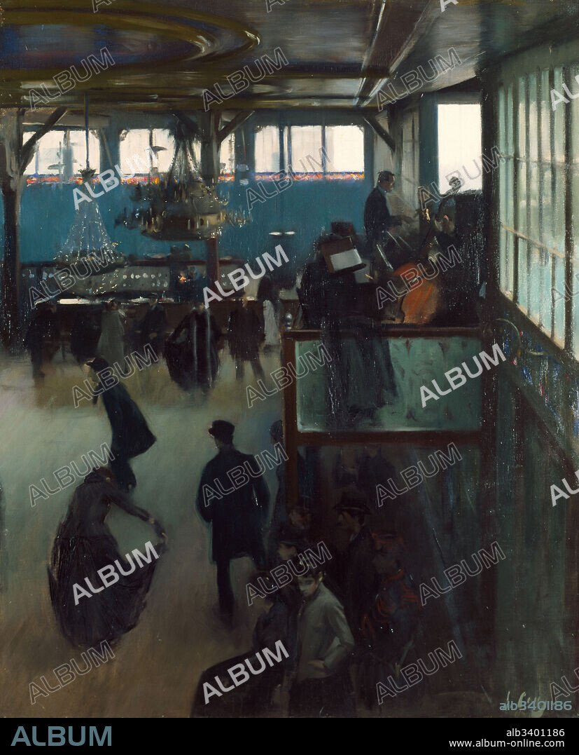 RAMON CASAS I CARBÓ. Ramón Casas / 'Bal du Moulin de la Galette', 1890-1891, Oil on canvas, 100 x 81,5 cm.