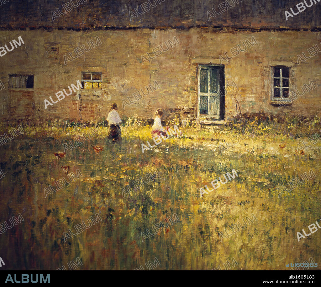 CHARLES NEAL. Last Play,  Richelour Farm,  Bretagne,  France 1992, 1992, Neal,  Charles (1951/British), OIL ON CANVAS.