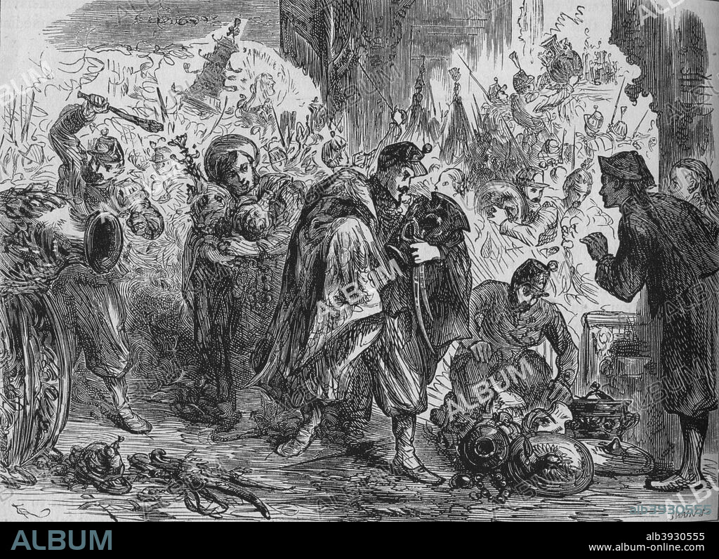 'Looting the Emperor's Palace', c1880. Episode of the Second Opium War (1856-1860). From British Battles on Land and Sea, Vol. III, by James Grant. [Cassell Petter & Galpin, London, Paris & New York, c1880].