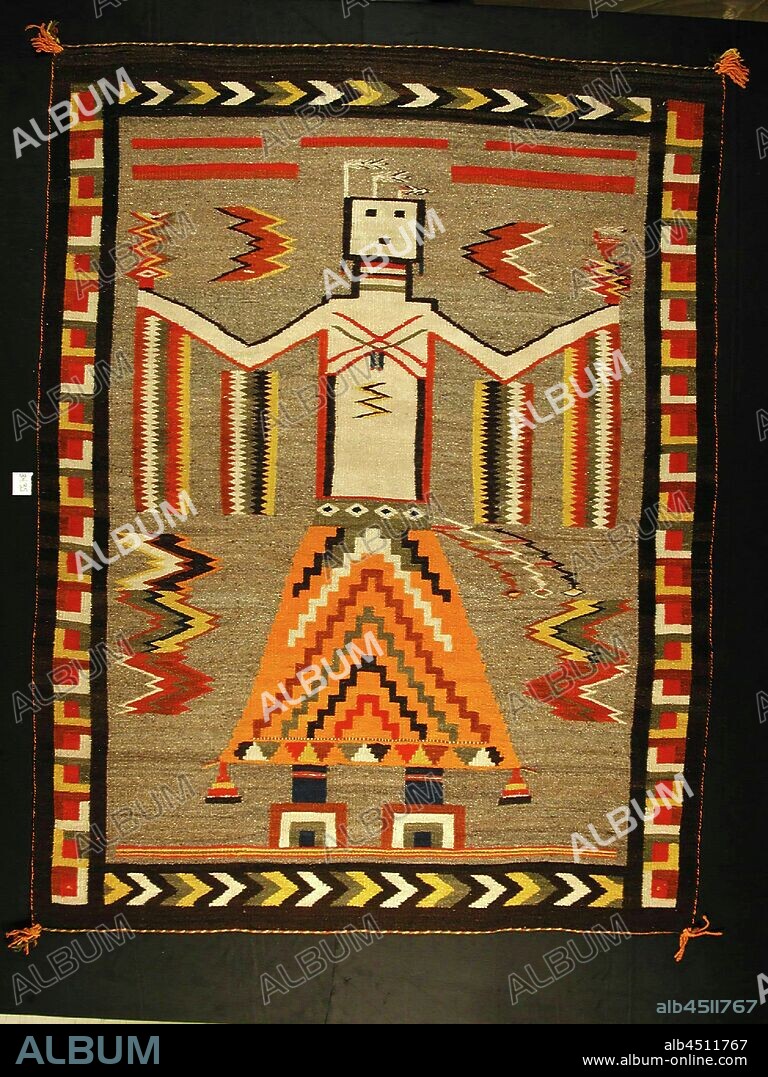 Navajo, Native American, Rug, ca. 1920, wool, Overall (warp x weft): 82 3/4 × 62 3/4 inches (210.2 × 159.4 cm).