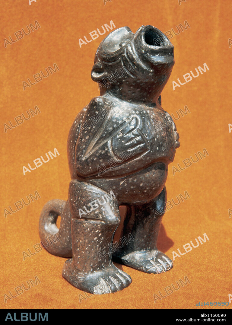 ARTE PRECOLOMBINO. INCA. CULTURA CHAVIN. Desarrollada en territorio peruano. CERAMICA ANTROPOMORFA de la primera de las altas culturas andinas, que se prolongó hasta el s. V. Museo San Marcos. Perú.