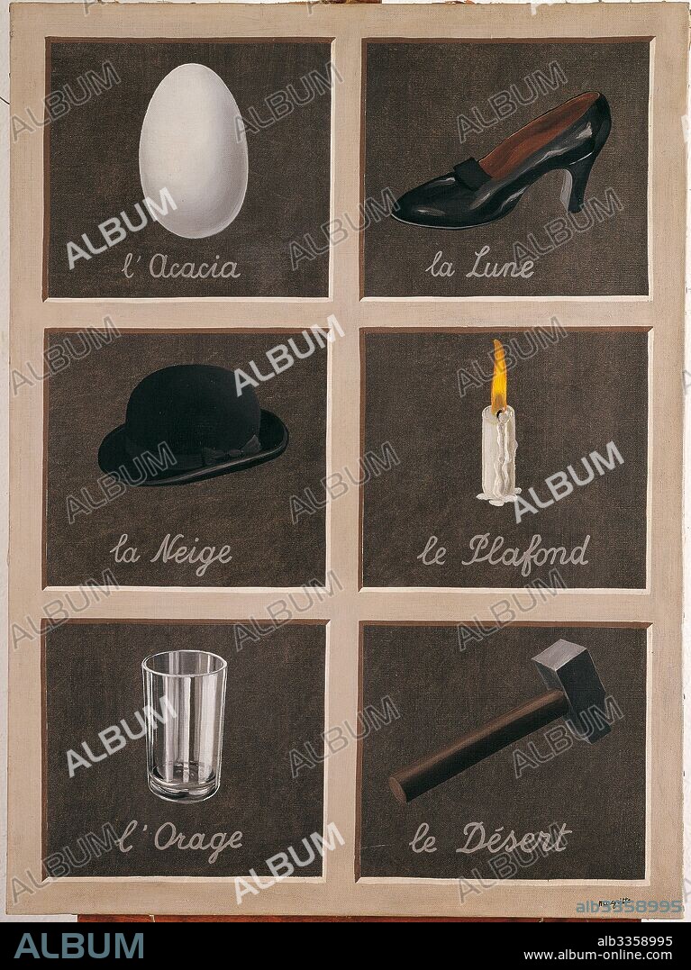 RENé FRANçOIS GHISLAIN MAGRITTE. The Key to Dreams (La Clef des songes).