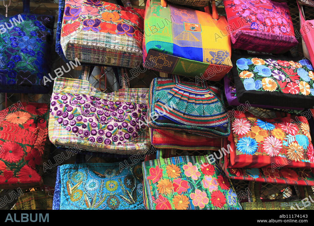 Handmade bags, Handicraft Market, Oaxaca City, Oaxaca, Mexico, North America.