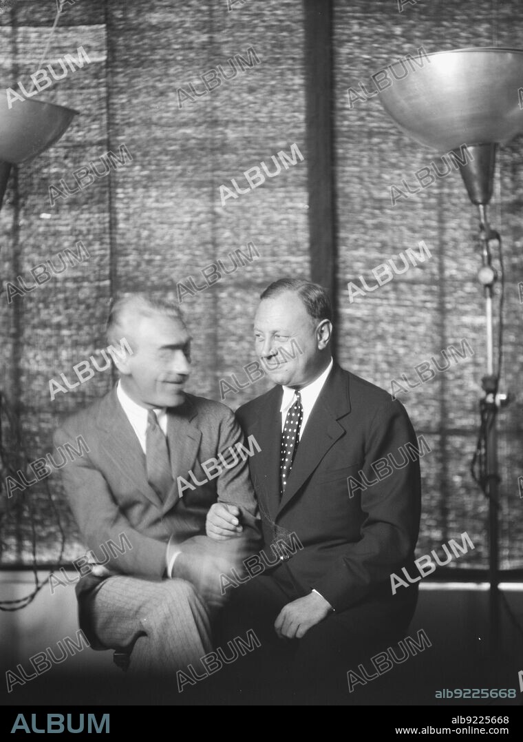 ARNOLD GENTHE. Jannings, Emil, Mr., and Mr. Mauritz Stiller, portrait photograph, 1927.