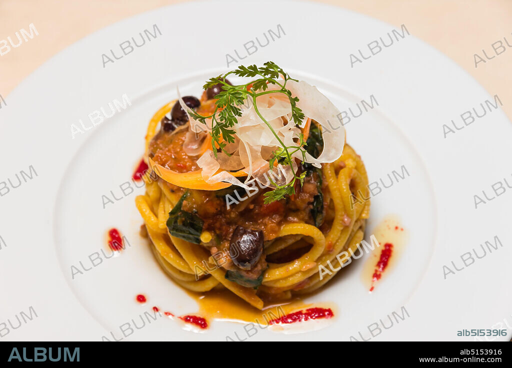 Florence, Olio & Convivium Restaurant: pici (a kind of Tuscan pasta) with an octopus sauce.