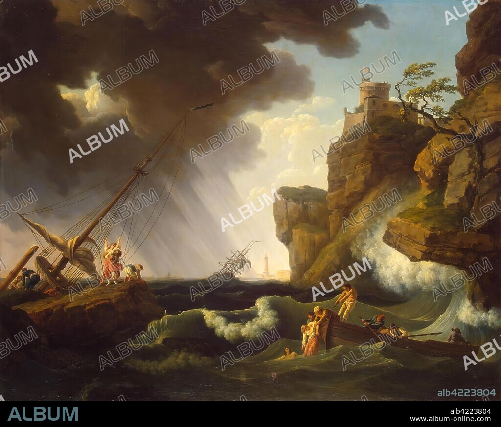CLAUDE JOSEPH VERNET. 'Shipwreck'. France, 1763. Dimensions: 101,5x125,5 cm.