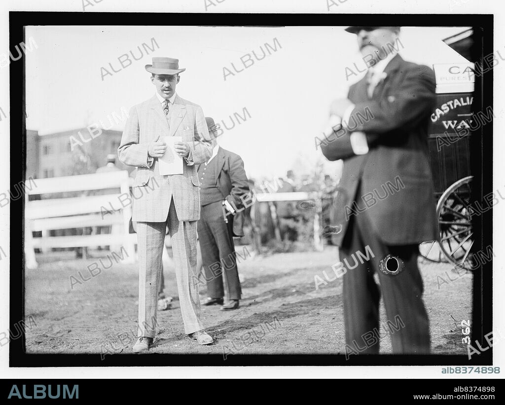 HARRIS & EWING. Edward B. McLean, between 1909 and 1923. American newspaperman and racehorse owner Edward Beale McLean, publisher and owner of The Washington Post. McLean purchased the Hope Diamond, traditionally believed to carry a curse. He was declared legally insane, and died in a psychiatric hospital.