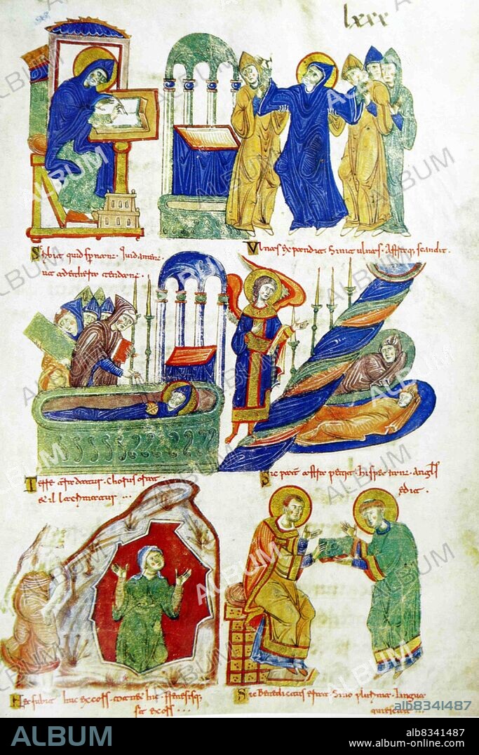 Coloured illustrations of Saint Benedict. Benedict of Nursia OSB (2 March 480 AD - 21 March 548 AD) was a Christian saint venerated in the Catholic Church, the Eastern Orthodox Church, the Oriental Orthodox Churches, the Anglican Communion and Old Catholic Churches. He is a patron saint of Europe.