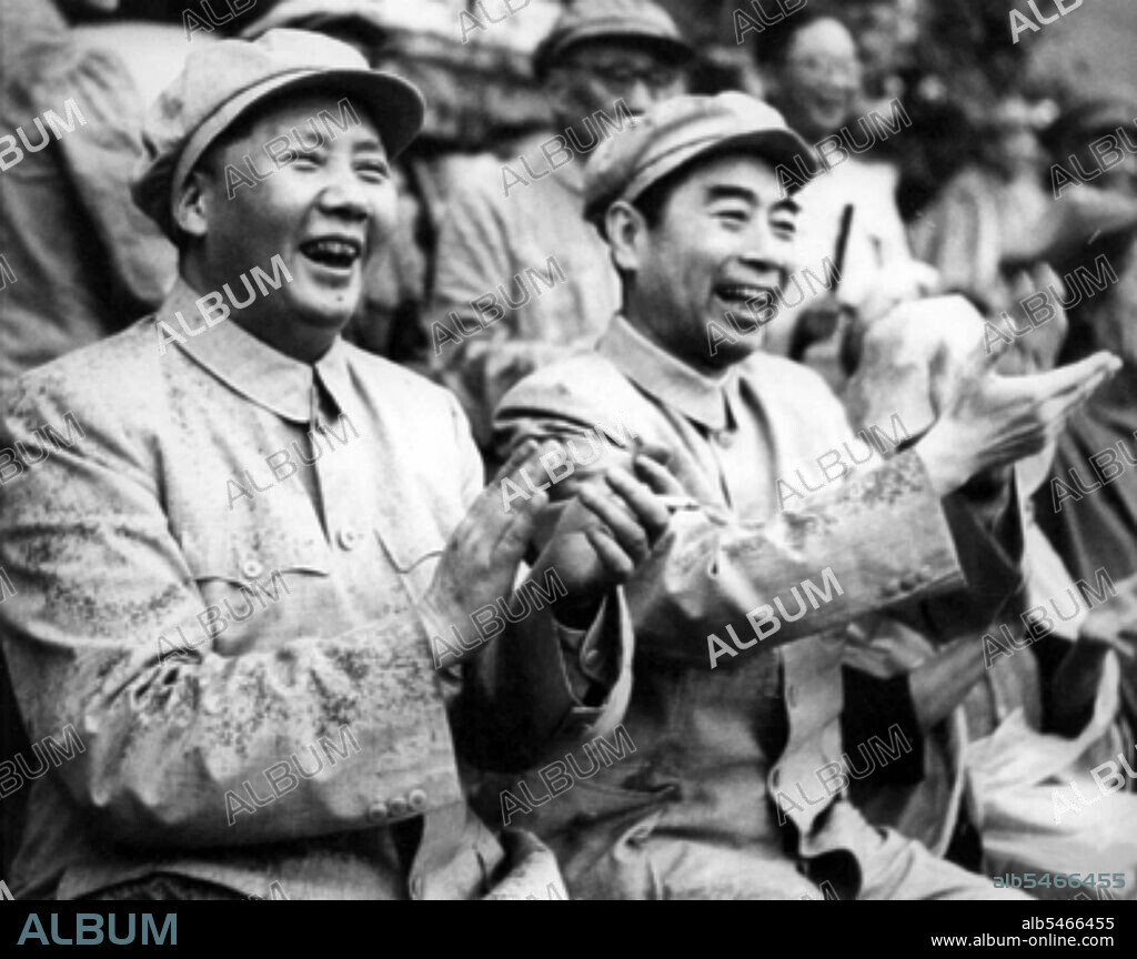 Mao Zedong, also transliterated as Mao Tse-tung, Chinese communist revolutionary, guerrilla warfare strategist, author, political theorist, and leader of the Chinese Revolution. Commonly referred to as Chairman Mao, he was the architect of the People's Republic of China (PRC) from its establishment in 1949, and held authoritarian control over the nation until his death in 1976. His theoretical contribution to Marxism-Leninism, along with his military strategies and brand of political policies, are now collectively known as Maoism. Zhou Enlai was the first Premier of the People's Republic of China, serving from October 1949 until his death in January 1976. Zhou was instrumental in the Communist Party's rise to power, and subsequently in the development of the Chinese economy and restructuring of Chinese society.