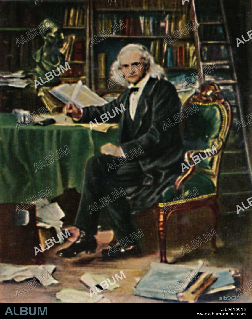 'Theodor Mommsen 1817-1903', 1934. Christian Matthias Theodor Mommsen (1817-1903), German classical scholar, historian, jurist, journalist, politician, archaeologist and writer generally regarded as one of the greatest classicists of the 19th century. From "Die Großen der Weltgeschichte". [Eckstein-Halpaus, Dresden, 1934].