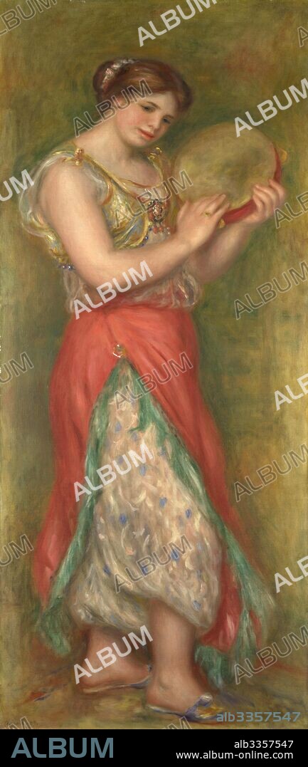 PIERRE AUGUSTE RENOIR. Dancing Girl with Tambourine.