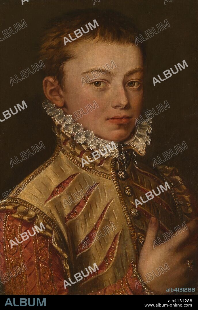 ALONSO SANCHEZ COELLO. Portrait of Don Juan of Austria. Alonso Sánchez Coello; Spanish, 1531/32-1588. Date: 1560-1570. Dimensions: 40.3 × 27.6 cm (15 7/8 × 10 7/8 in.)
Painted surface: 39.4 × 27 cm (15 11/16 × 10 3/4 in.). Oil on panel, transferred to canvas. Origin: Netherlands.
