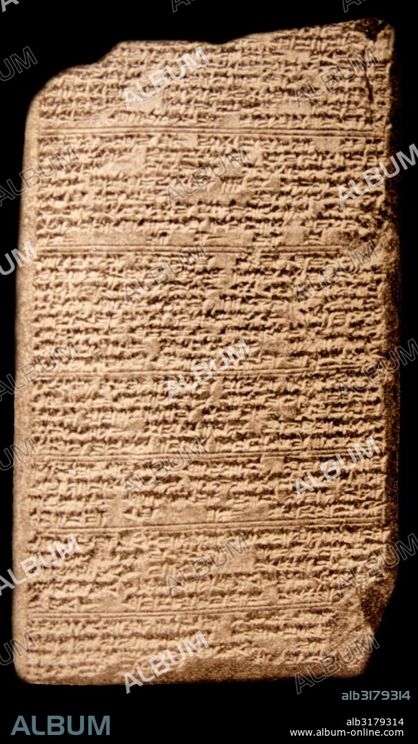Clay tablet letter from Tushratta, King of Mitanni, to Amenophis III, King of Egypt.