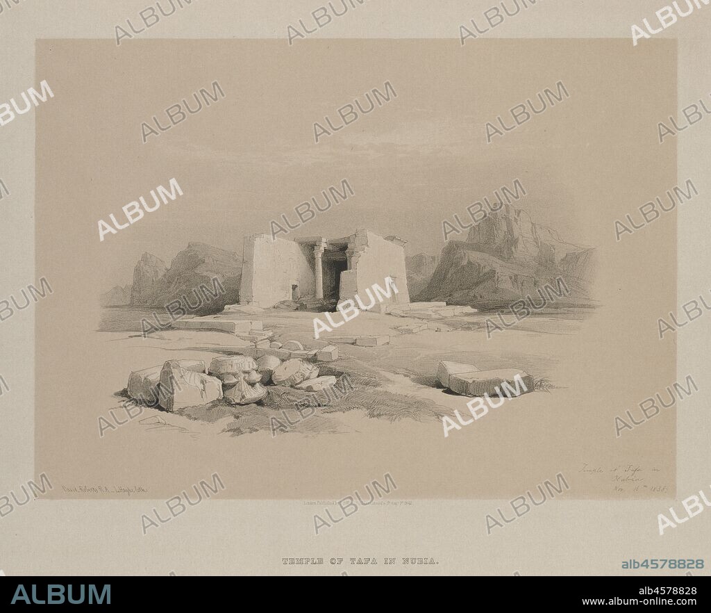 Egypt and Nubia, Volume I: Temple at Tafa in Nubia, 1846.