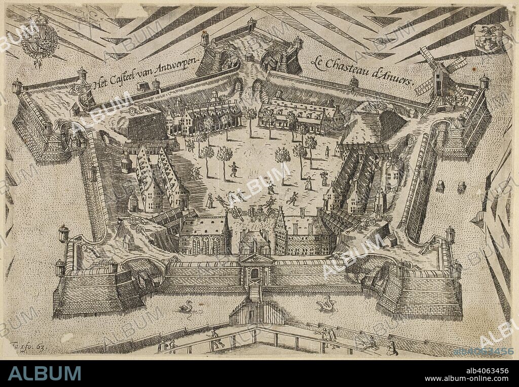 A view of the Castle of Antwerp. An old View of the Castle of Antwerp. 1570?. Source: Maps K.Top.103.58.q.