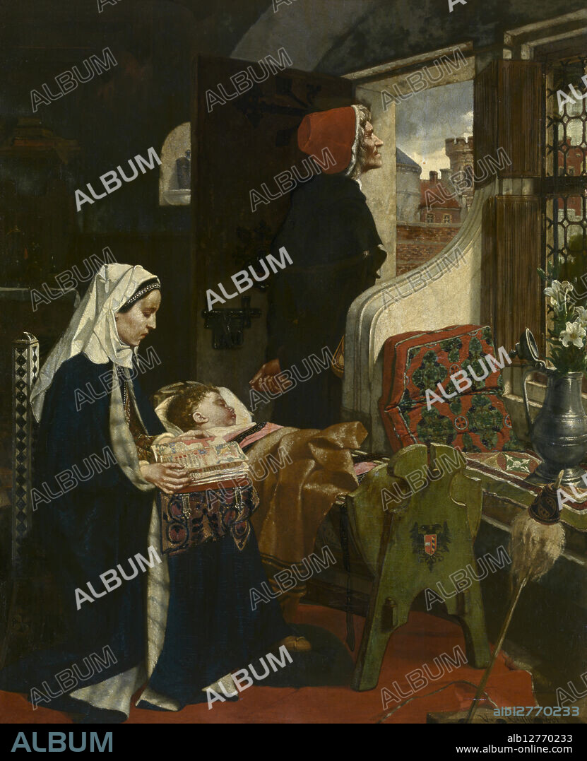 VICTOR LAGYE. Johanna van der Gheynst with her Child in the Cradle, 1861.