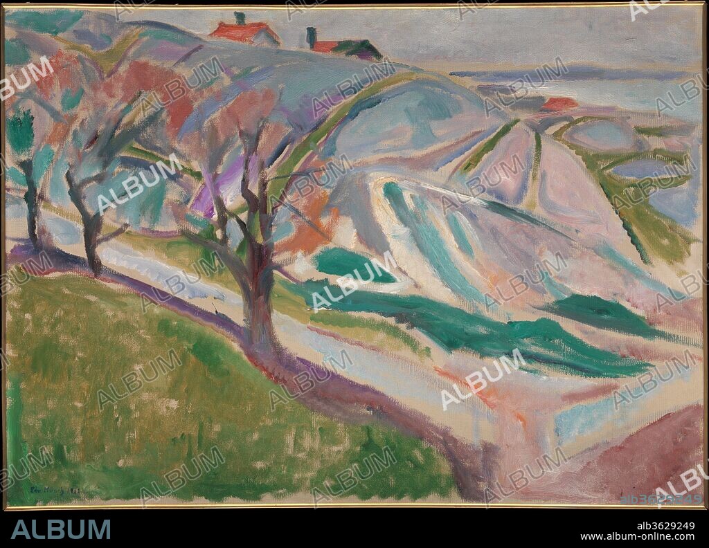 Landscape, Kragerø. Artist: Edvard Munch (Norwegian, Løten 1863-1944 Ekely). Dimensions: 28 1/2 x 39 1/2 in. (72.4 x 100.3 cm). Date: 1912.