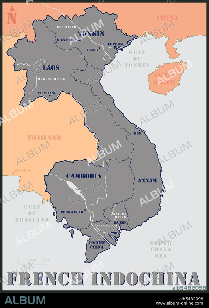 French Indochina (French: Indochine française; Vietnamese: Ðông Duong thu?c Pháp, frequently abbreviated to Ðông Pháp) was part of the French colonial empire in southeast Asia. A federation of the three Vietnamese regions, Tonkin (North), Annam (Central), and Cochinchina (South), as well as Cambodia, was formed in 1887. Laos was added in 1893 and Guangzhouwan (Kouang-Tchéou-Wan) in 1900. The capital was moved from Saigon (in Cochinchina) to Hanoi (Tonkin) in 1902.