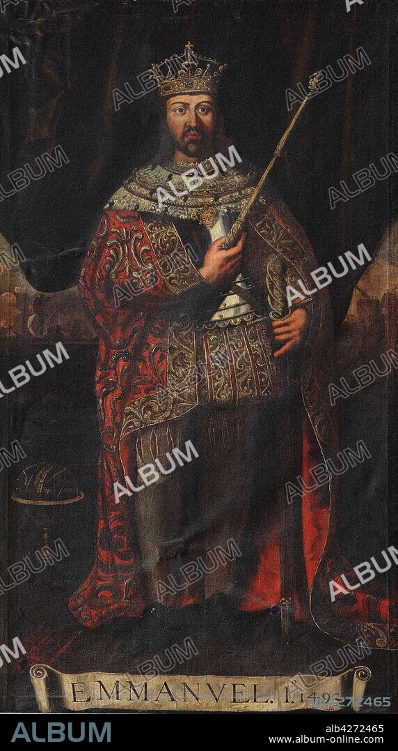 ANONYMOUS. Portrait of Manuel I of Portugal (1469-1521).