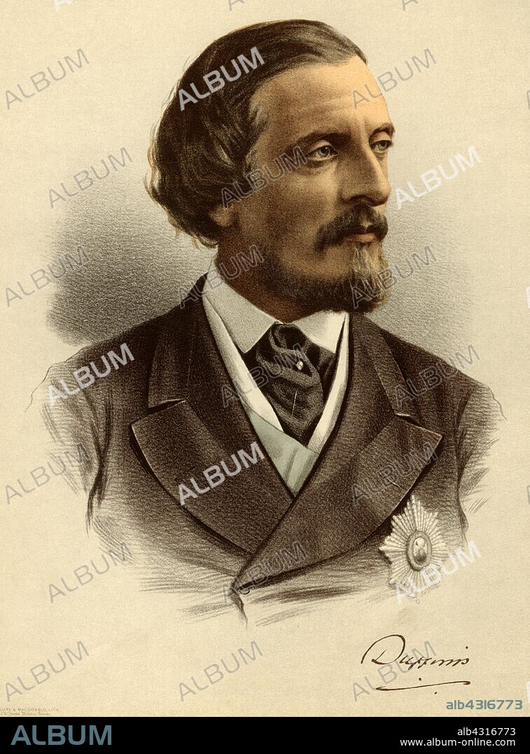 MACLURE AND MACDONALD. 'Dufferin', c1890. Portrait of Frederick Temple Blackwood, Earl of Dufferin, British public servant. Regarded as one of the most able of Victorian diplomats, Lord Dufferin (1826-1902) reached the pinnacle of his career when he became Viceroy of India in 1884. From "The Modern Portrait Gallery". [Cassell, Petter and Galpin, London, Paris and New York, c1890].