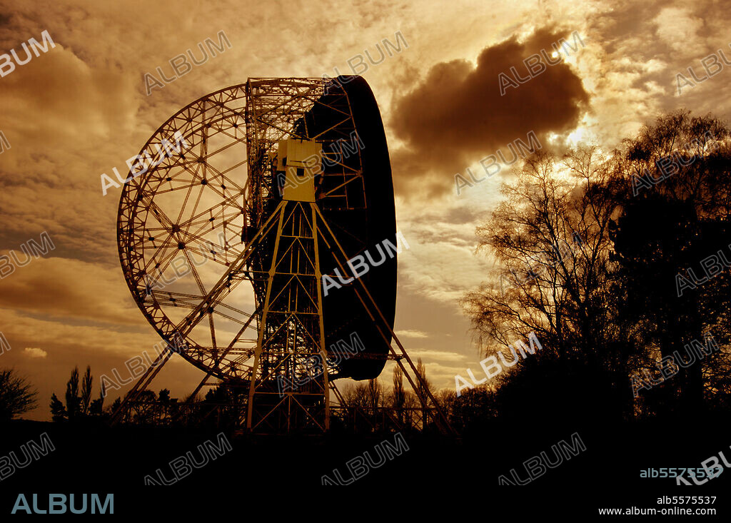 The Lovell Telescope is a radio telescope at Jodrell Bank Observatory in Cheshire, England.