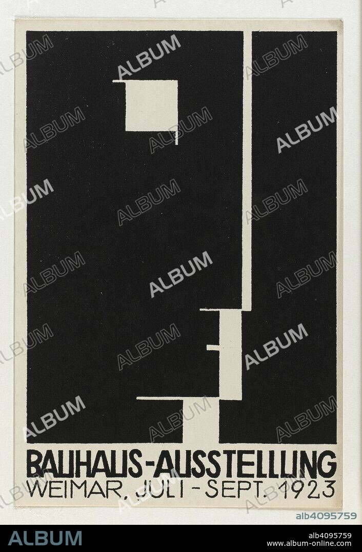 HERBERT BAYER. Bauhaus exhibition. Postcard.