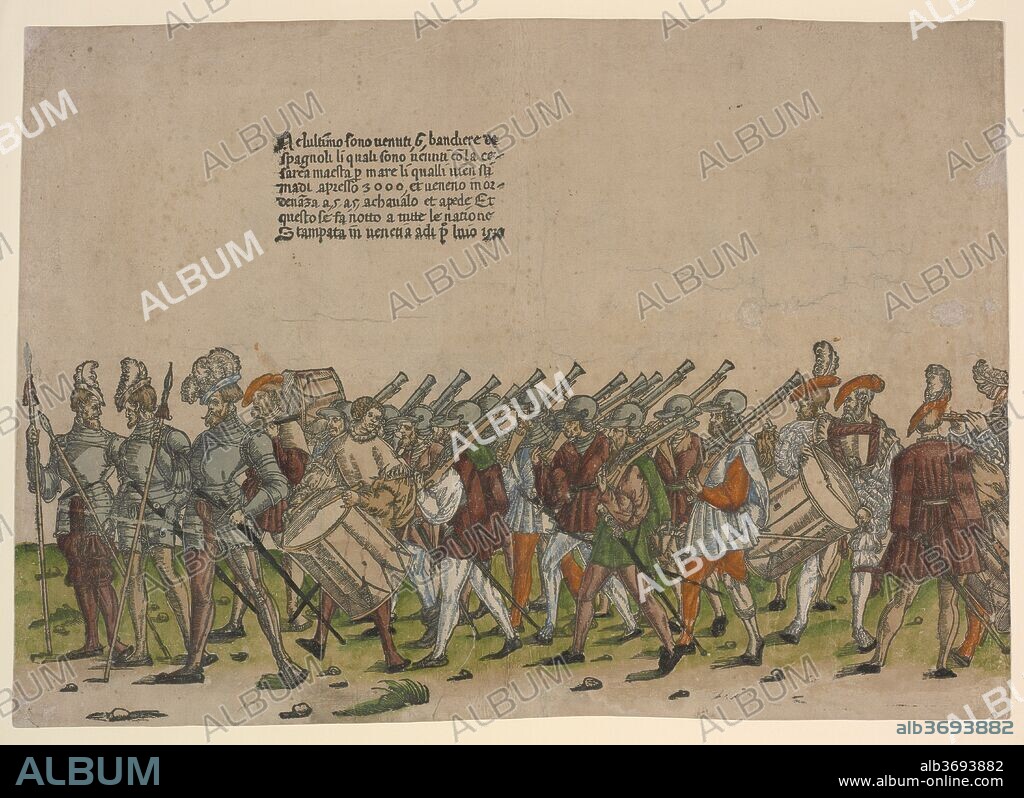 ANONYMOUS. Ceremonial Procession in Bologna on 5 November 1529, on the Occasion of Charles V's Coronation by Pope Clement VII.