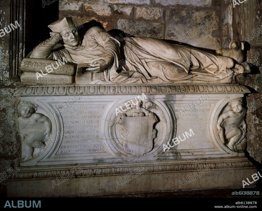 JUAN BAUTISTA VÁZQUEZ EL VIEJO. SEPULCRO DE ANTONIO DEL CORRO - INQUISIDOR Y CANONIGO DE SEVILLA - 1564 - MANIERISNO ESPAÑOL.