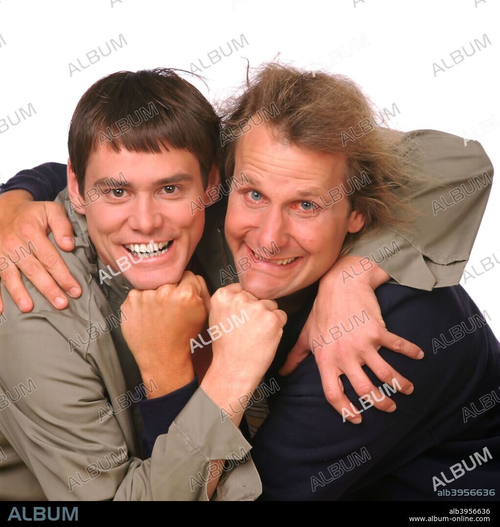 JEFF DANIELS y JIM CARREY en DOS TONTOS MUY TONTOS, 1994 (DUMB AND DUMBER), dirigida por BOBBY & PETER FARRELLY, BOBBY FARRELLY y PETER FARRELLY. Copyright NEW LINE CINEMA.
