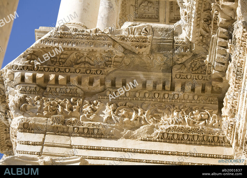 The library of Celsus was build over the tomb of Gaius Julius Celsus Polemeanus, the General Governor of the Asian Province, by his son and grandson in the first half of the 2nd century. The architect was Vitrouya. It was one of the most beautiful structures in the city.