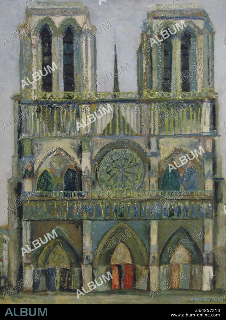 Maurice Utrillo (1883-1955). Pintor francés. Notre-Dame,1909. Oleo sobre cartón (65 x 49 cm). Museo de La Orangerie. París. Francia.