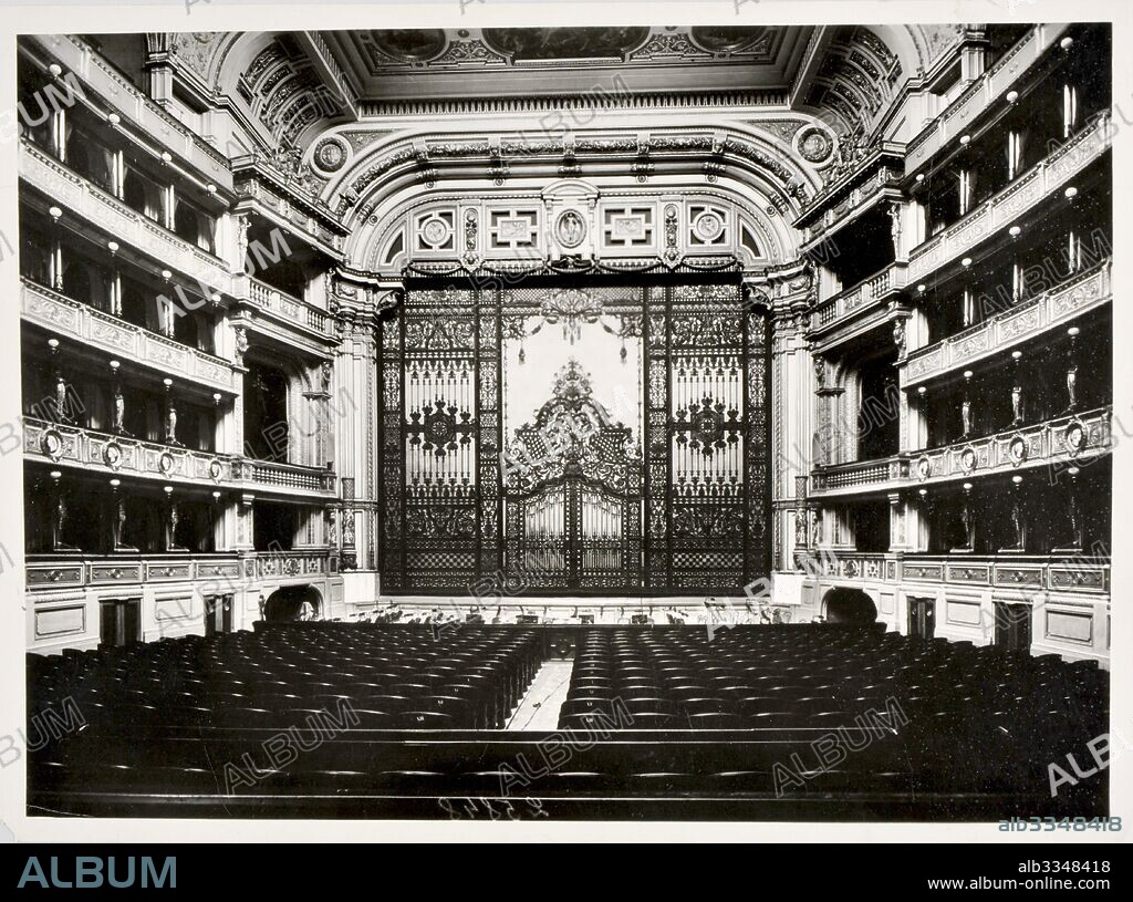 ANONYMOUS. The Vienna Imperial Opera. The first Iron Curtain design by Anton Brioschi.