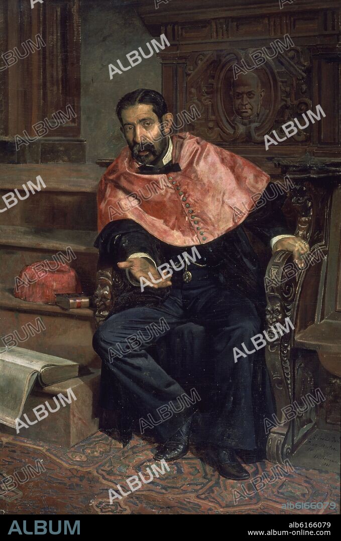 BERNARDO FERRANDIZ (1835-1885). RETRATO DE JOSE DIAZ MARTIN.