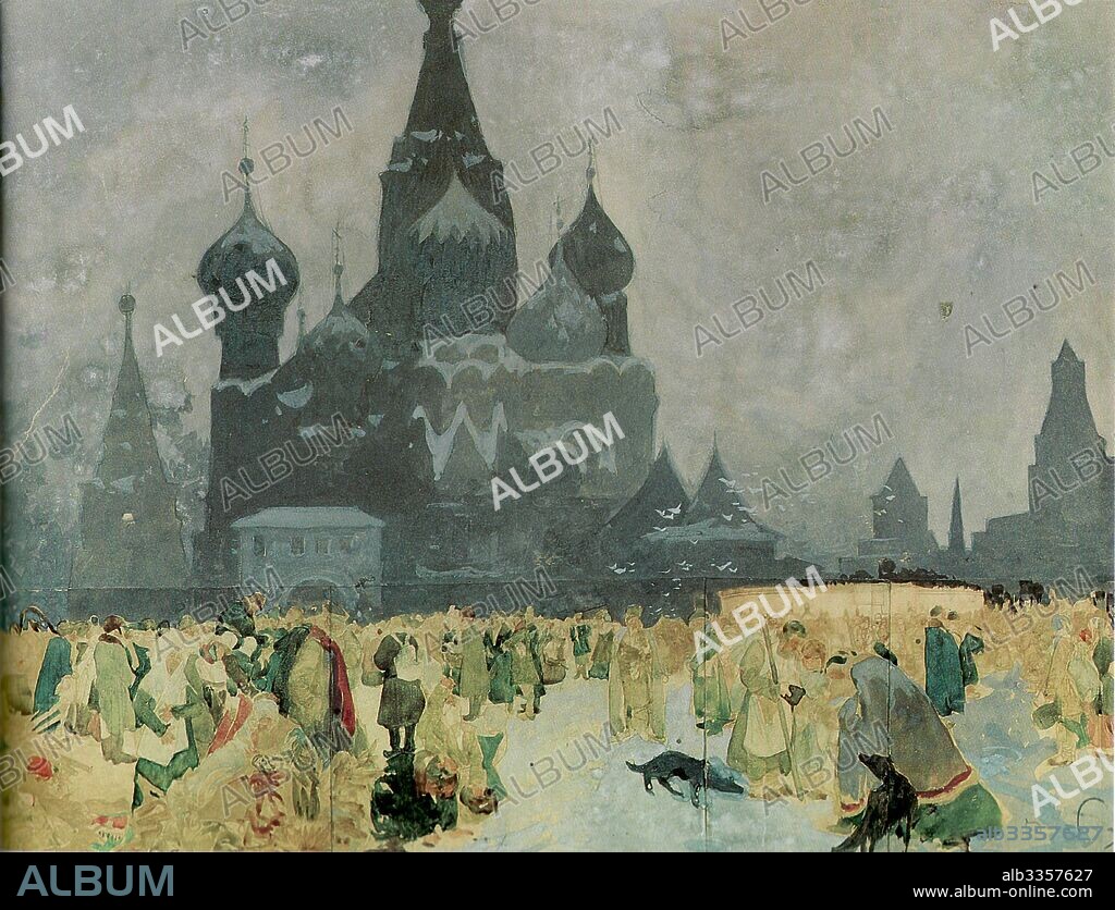 ALPHONSE MUCHA. The Abolition of Serfdom in Russia (Study for The Slav Epic).