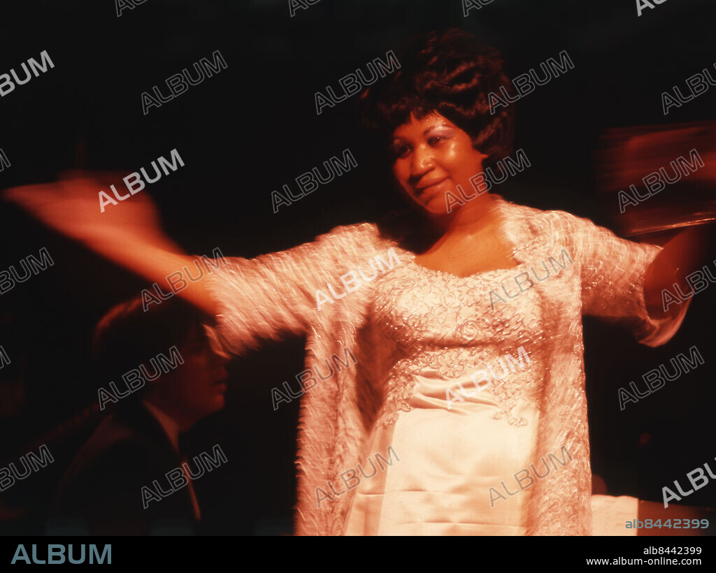 STOCKHOLM 1968-12-13 . Aretha Franklin 1968 in Stockholm Sweden. Bertil S-Son Åberg /SVT kod 5600.