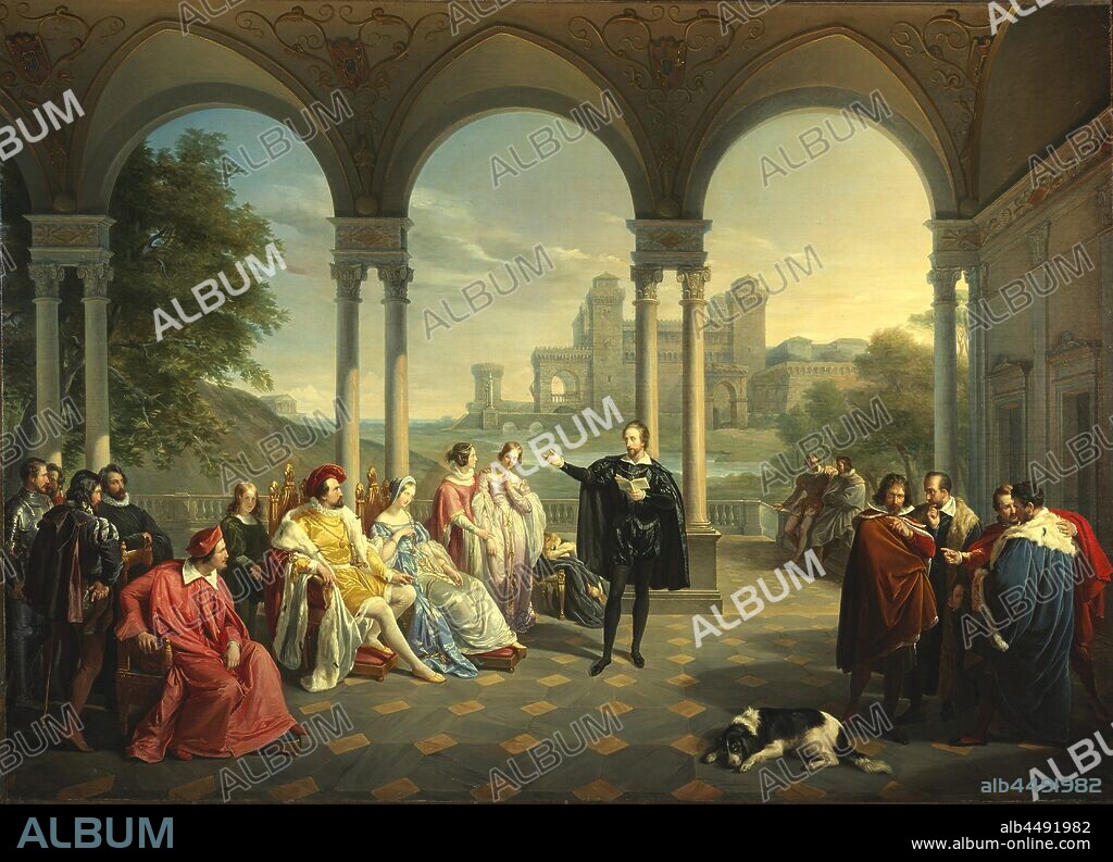 GIUSEPPE MANCINELLI. Torquato Tasso reads La Gerusalemme Liberata at the Court of Ferrara.